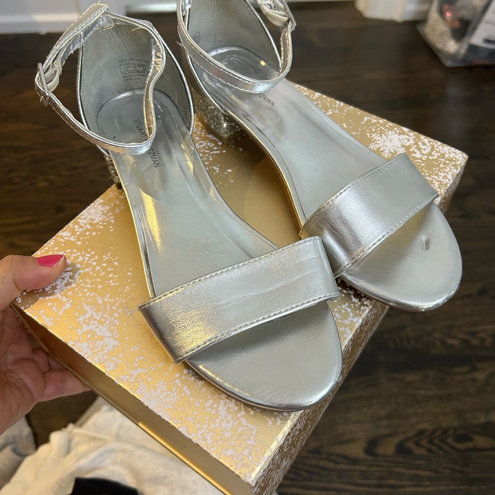 Stuart Wiseman kids - Silver Ankle Strap Sandals